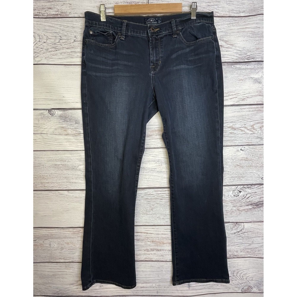 Lucky Brand Jeans Womens Size 14/32 Blue Denim Sweet Boot Ankle Stretchy Cowgirl